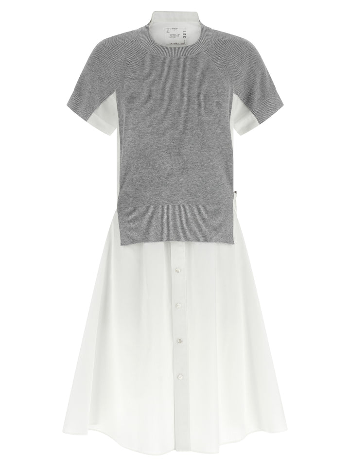 Sacai Hybrid Dress Dresses - White | ea1357884af7833274c14c67f1c8579ce7892bda