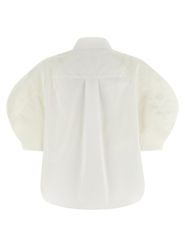 Sacai Bomber Sleeve Shirt Shirt and Blouse - White | aab31b69f4bb16529cfcf4d80214edc4444b8eae