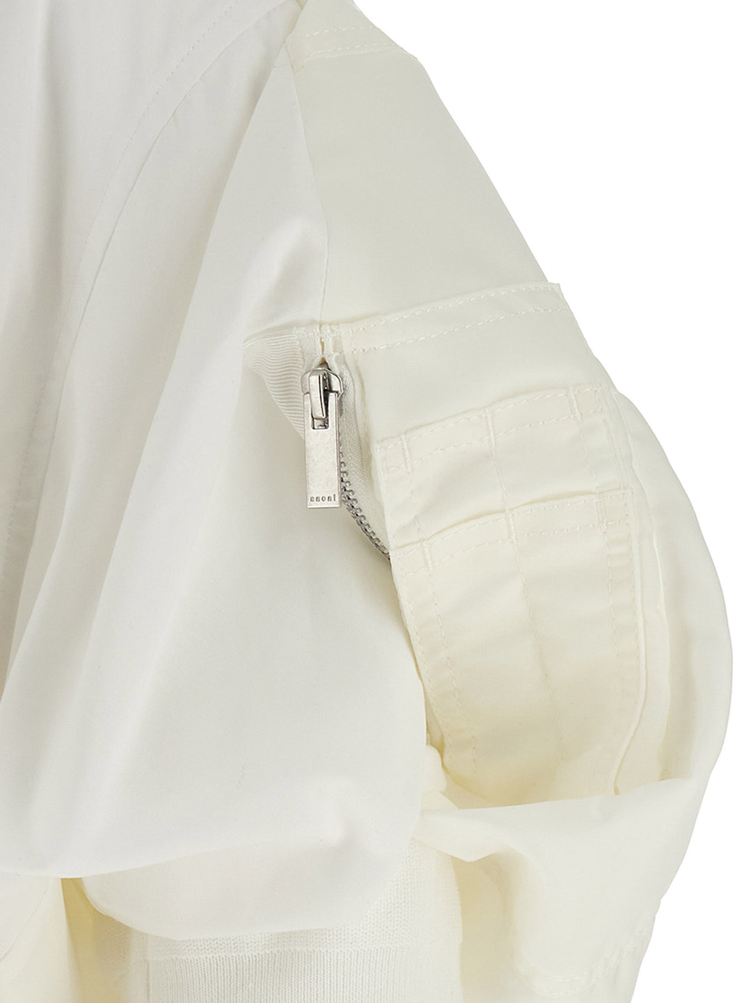Sacai Bomber Sleeve Shirt Shirt and Blouse - White | d406331924bb75b8f7db8ed445a950b8ca821640