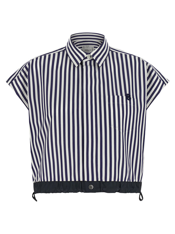 Cropped Shirt Shirt And Blouse Blue