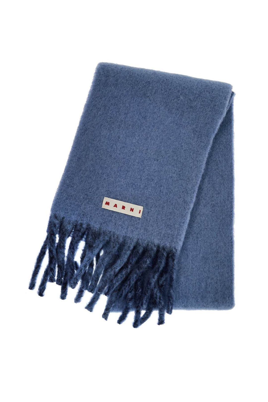 Wool And Mohair Scarf With Maxi Logo