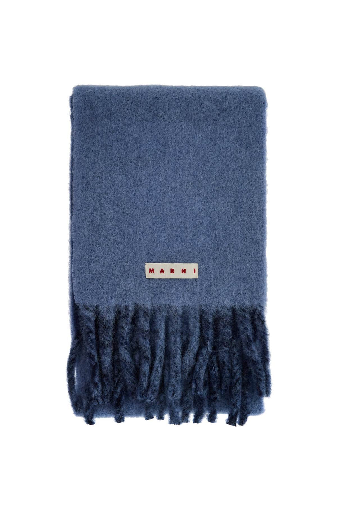 Wool And Mohair Scarf With Maxi Logo