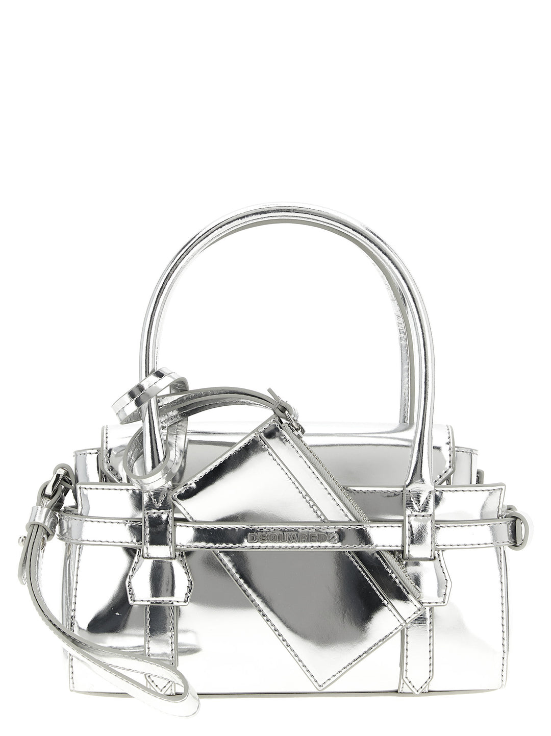 Dsquared2 Twin Mini Hand Bags - Silver | e31bffad9f31c435b70187e5faff2a54de98fd48