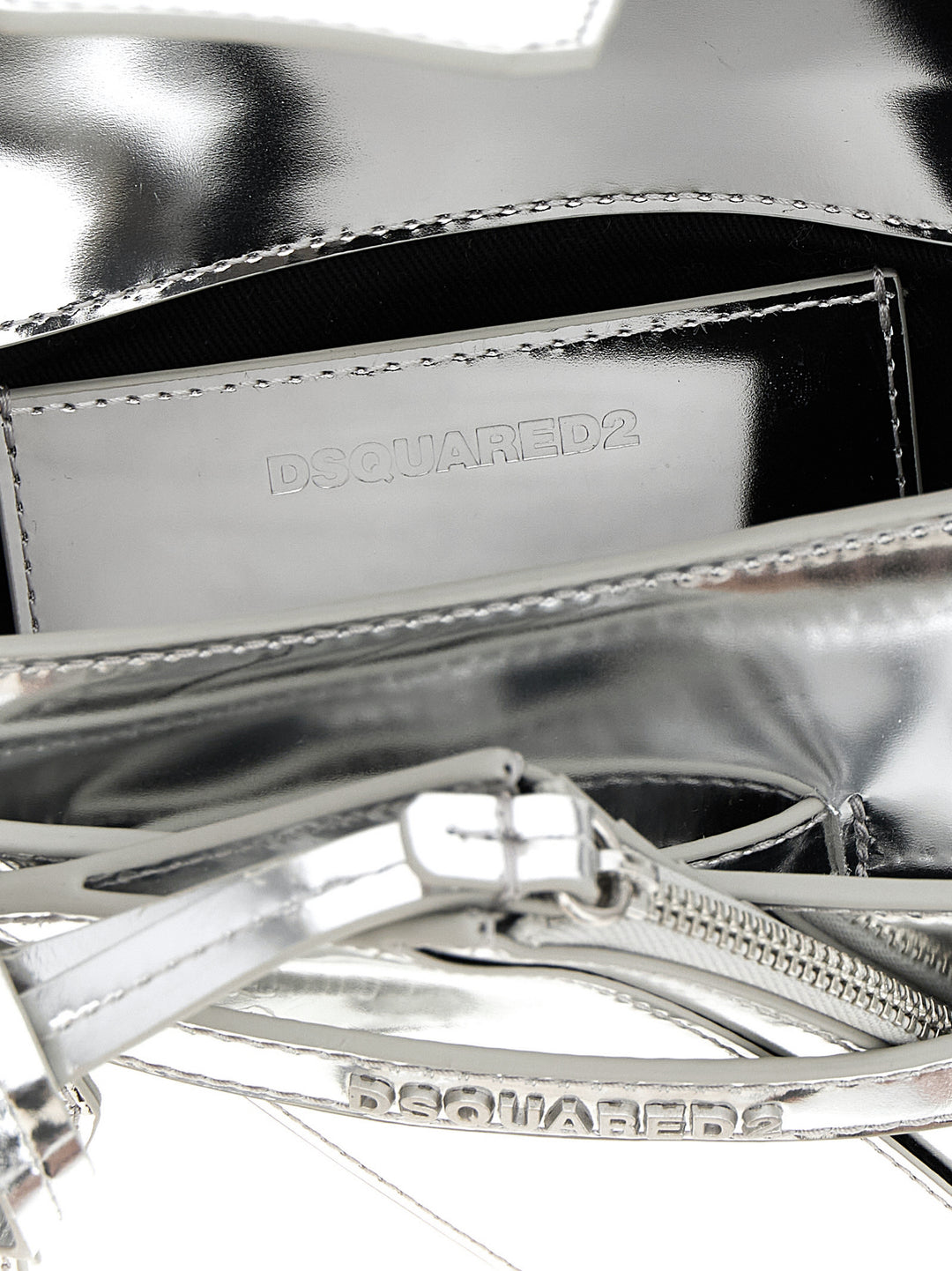 Dsquared2 Twin Mini Hand Bags - Silver | 1c070837853f3712b070e041ec3b39e2f1c6e1b1