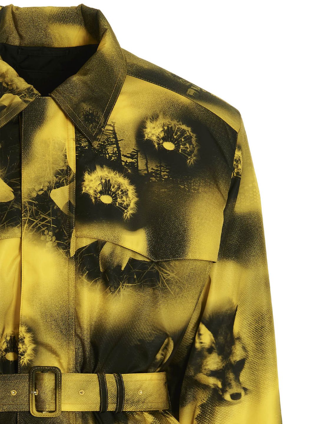 Prada Re-Nylon Printed Parka Casual Jackets and Parka - Yellow | ea3a86ebbf097ad69005107c67096b41e45e73d8