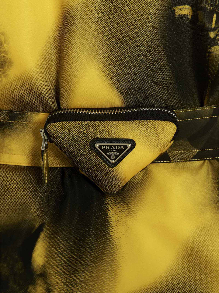 Prada Re-Nylon Printed Parka Casual Jackets and Parka - Yellow | c09bf3ad03b4393bcf631671f0aa7ada31165361
