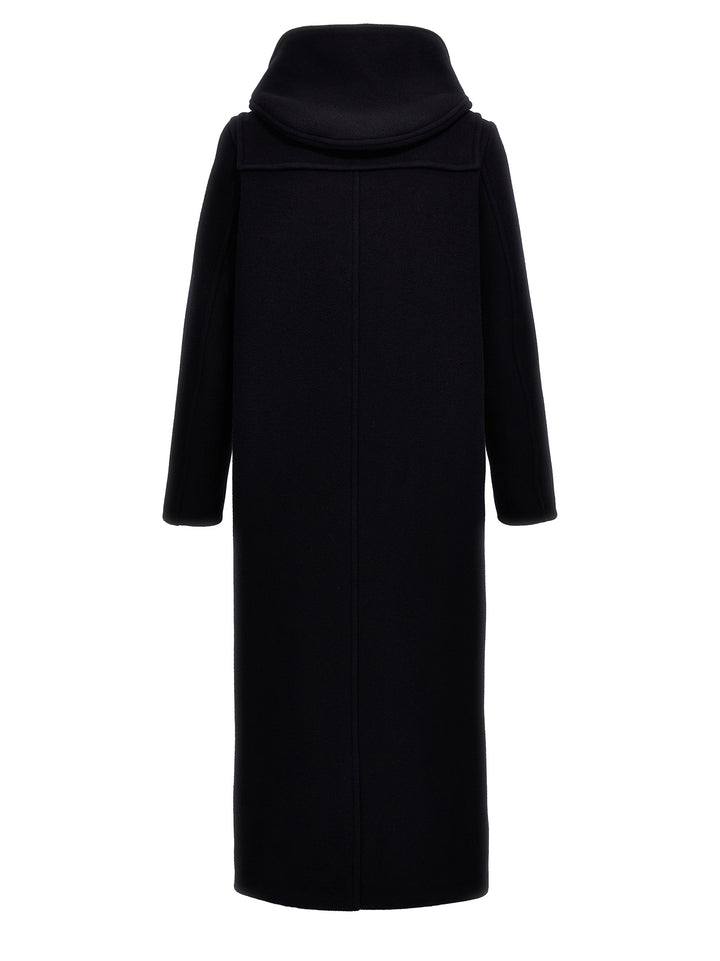 Prada Long Montgomery Coat Coats and Trench Coats - Blue | 695cca47ce84ea2761b9bf4481d34dfc29f64e57