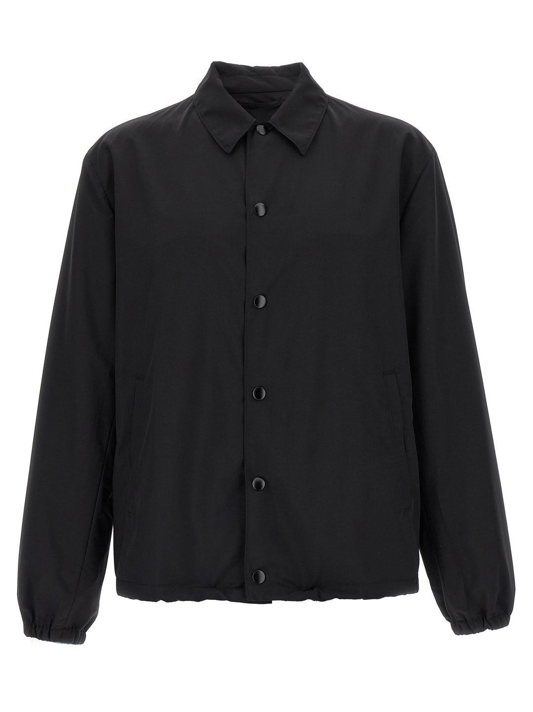Prada Travel Wool Blouson Puffer Jackets - Black | 6988bb2333f32bb578b2b8b603796aa8a32dd4a1