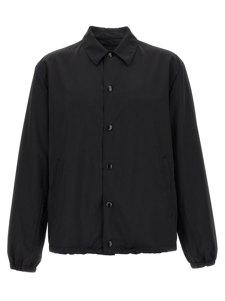Prada Travel Wool Blouson Puffer Jackets - Black | 6988bb2333f32bb578b2b8b603796aa8a32dd4a1