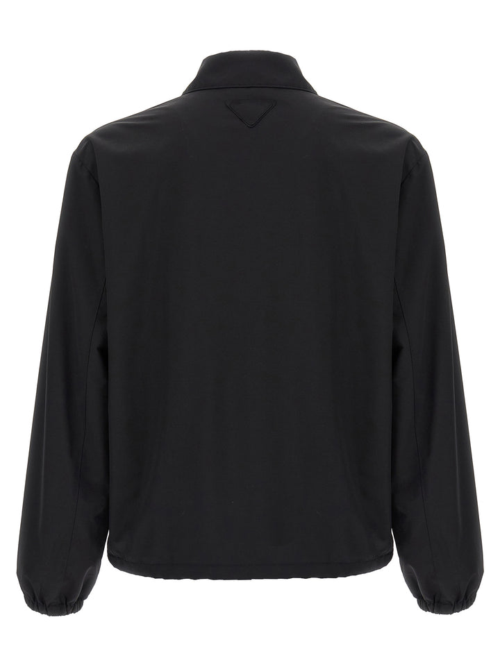 Prada Travel Wool Blouson Puffer Jackets - Black | 641b7af885137cd3c050f483ed5dbb2f798c7ad9