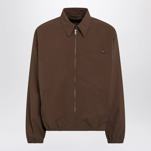Blouson In Tobacco Technical Fabric