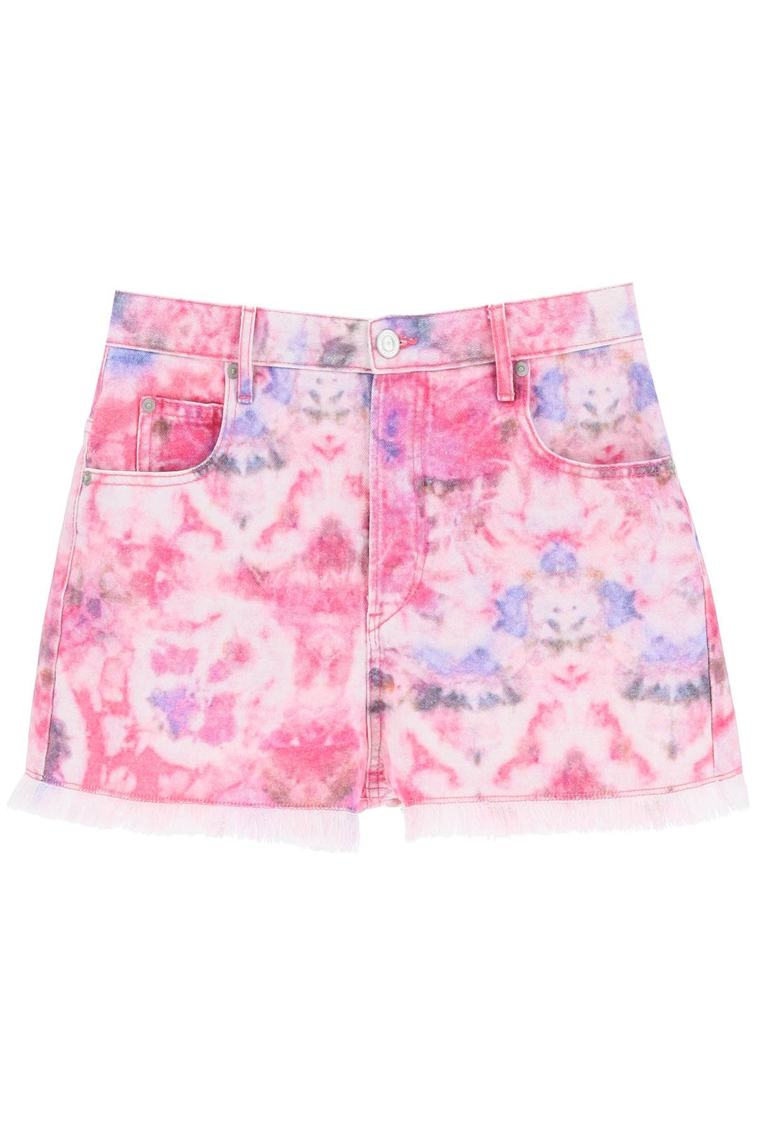 'Lesia' Tie Dye Denim Shorts