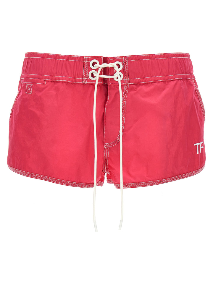 Tom Ford Logo Nylon Shorts Bermuda and Short - Fuchsia | 37f55175cb0e583520cf9b8eb038d5b0a3e73637