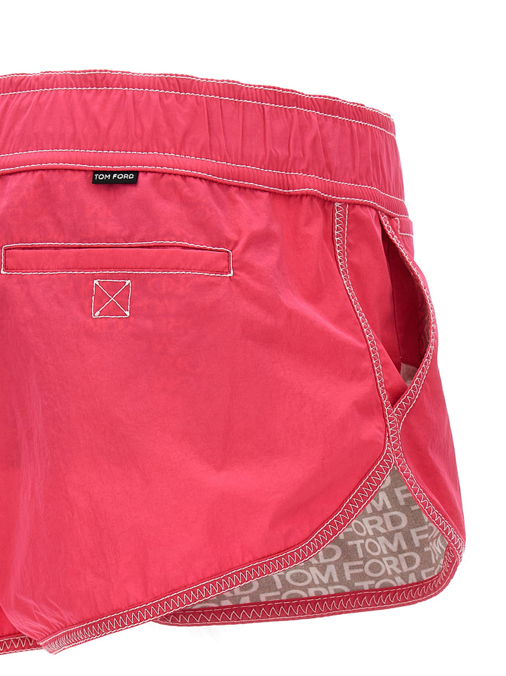Tom Ford Logo Nylon Shorts Bermuda and Short - Fuchsia | 2d90cc73894cb0eb7847d632c9750c5e5d35002b