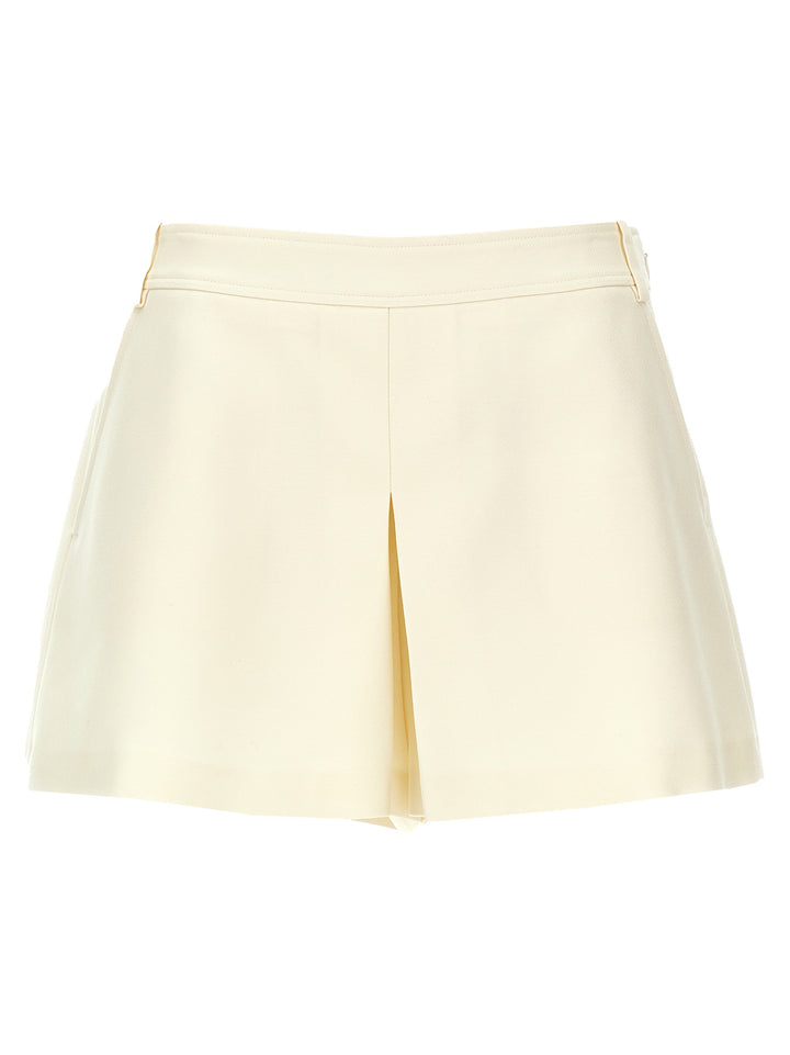 Pleated Skort Bermuda, Short White