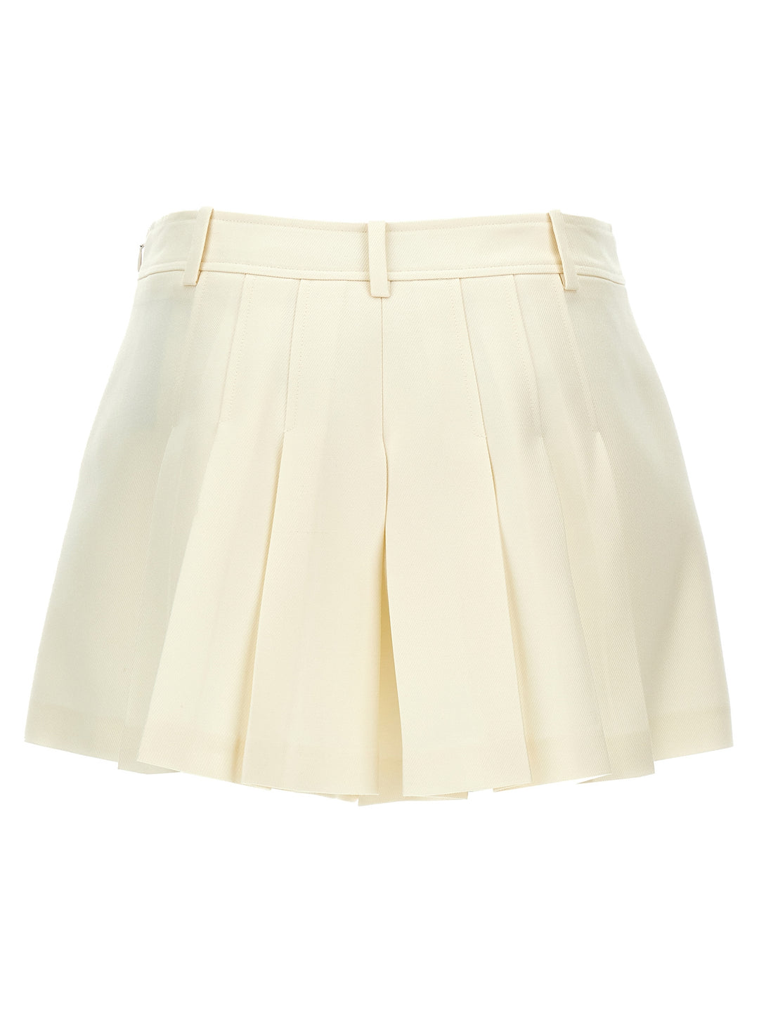 Pleated Skort Bermuda, Short White