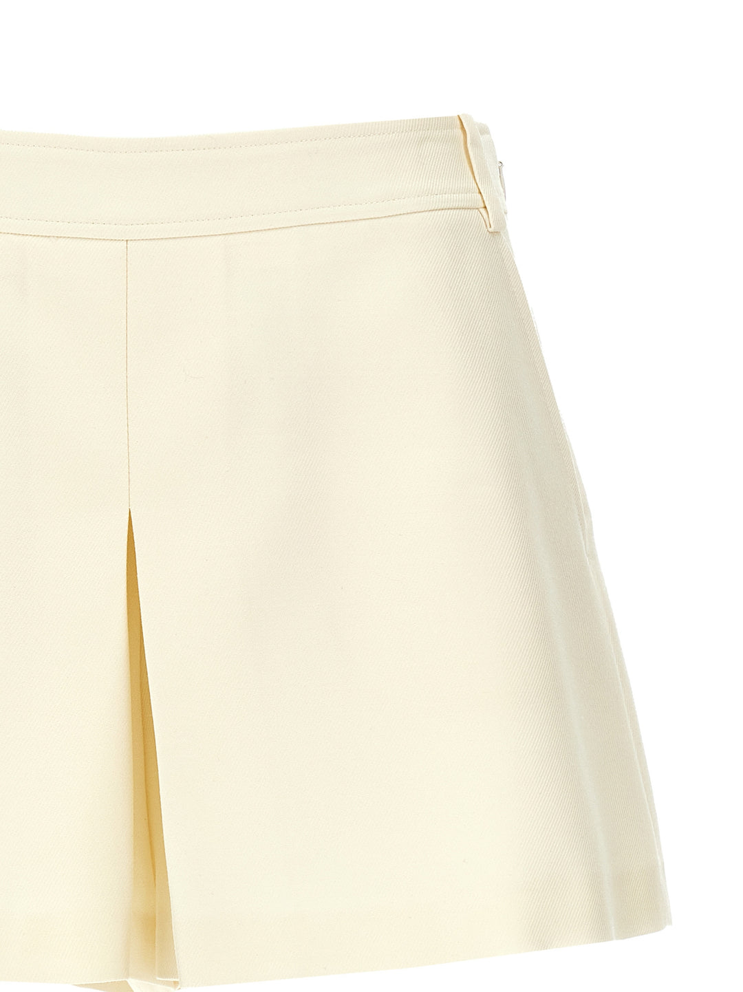 Pleated Skort Bermuda, Short White