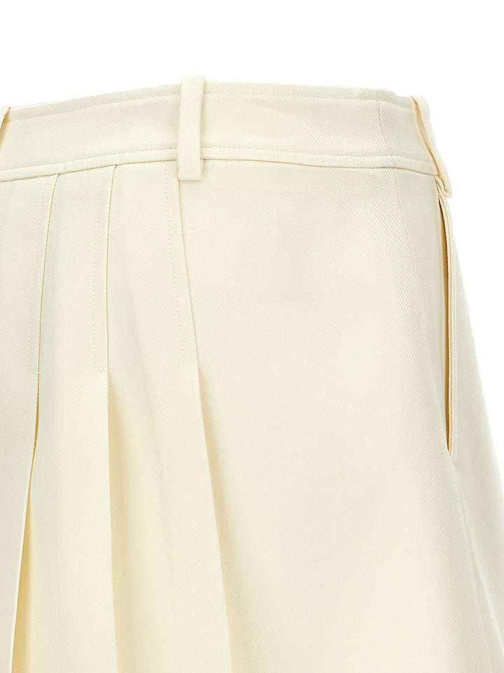 Pleated Skort Bermuda, Short White