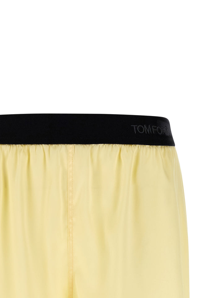 Tom Ford Silk Shorts Bermuda and Short - Yellow | f4aeddc75025b20e871bfdc3102e0d99327c6ce9