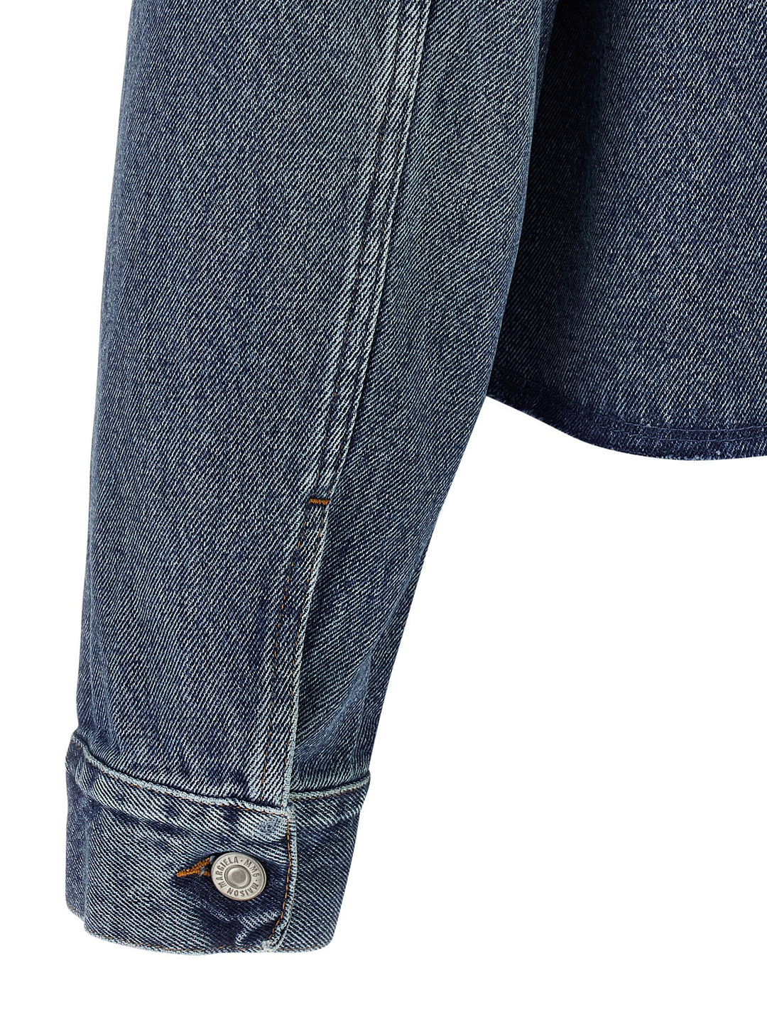 Mm6 Maison Margiela Raw Cut Denim Jacket Puffer Jackets - Blue | c93061b196282ea64a236d7015bf635b2f9a959c