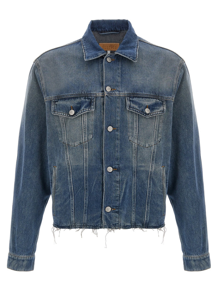 Raw Cut Denim Jacket Casual Jackets, Parka Blue