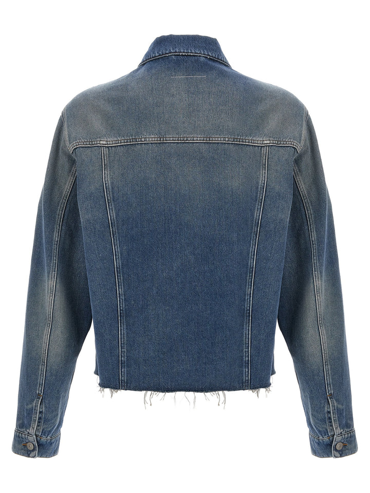 Raw Cut Denim Jacket Casual Jackets, Parka Blue