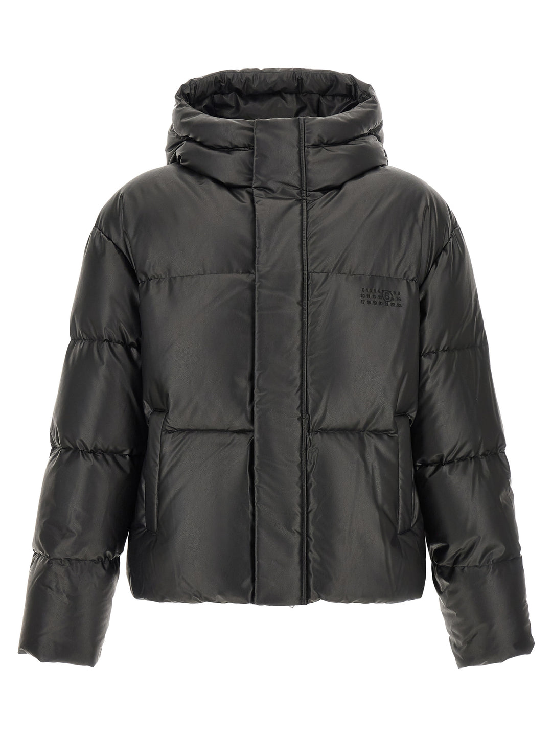 Mm6 Maison Margiela Lacquered Finish Down Jacket Puffer Jackets - Black | d22dcb6e93829fe0081b19928efd0590b65e9aa4