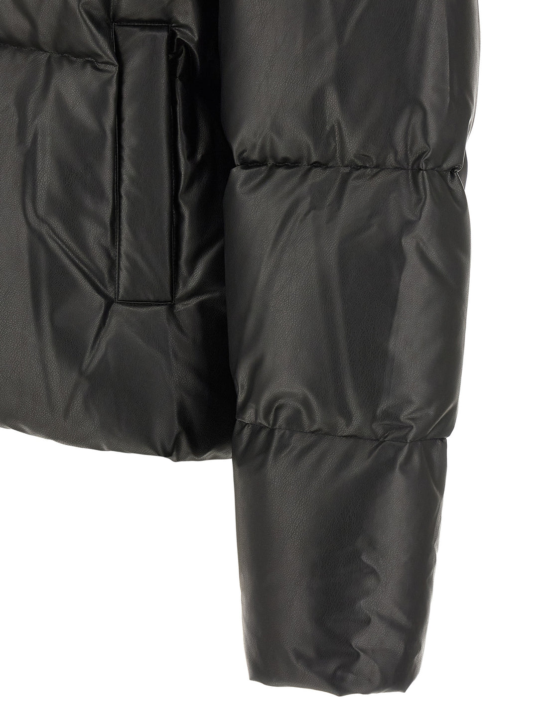 Mm6 Maison Margiela Lacquered Finish Down Jacket Puffer Jackets - Black | 84b2c009dc51b16d6e45fb0a3dbb9966aba34257