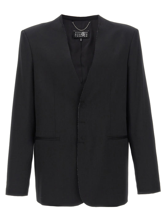 Single-Breasted Blazer Black