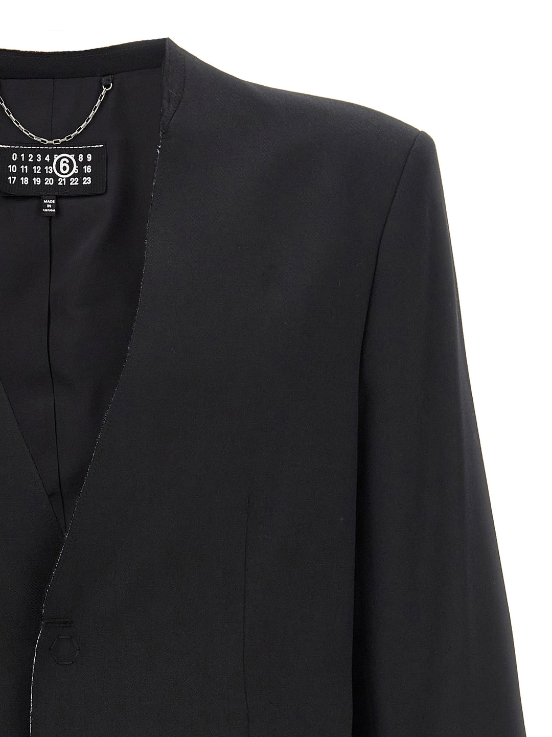 Mm6 Maison Margiela Single-Breasted Blazer - Black | 31cbae00869c1d0ddabea200ccbf7840a606e192