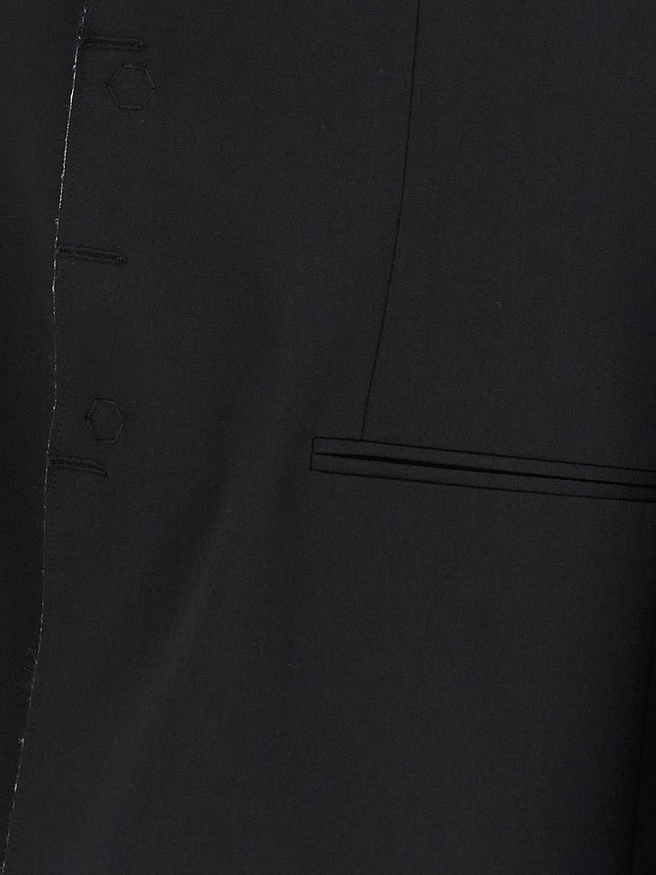 Mm6 Maison Margiela Single-Breasted Blazer - Black | fcf17ad1c1353f9f2943bae06ff6cb11e0f86d69