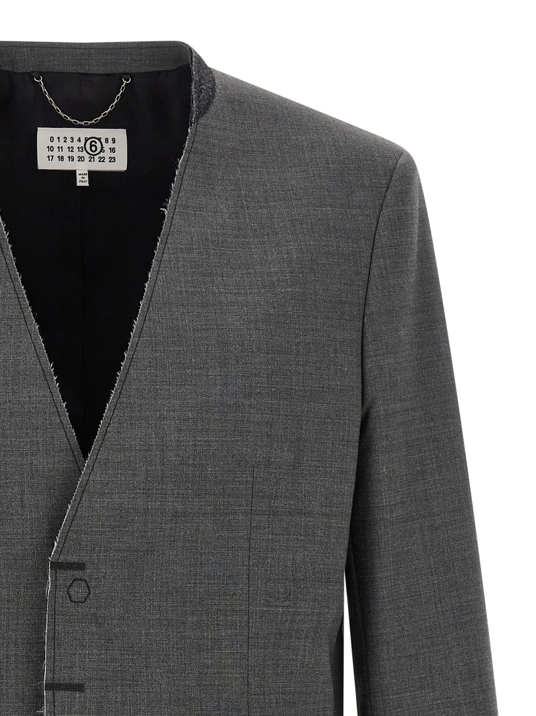 Mm6 Maison Margiela Wool Blazer - Gray | bba86aed41e6faedd4b72b3edf6c93565e50d8bf
