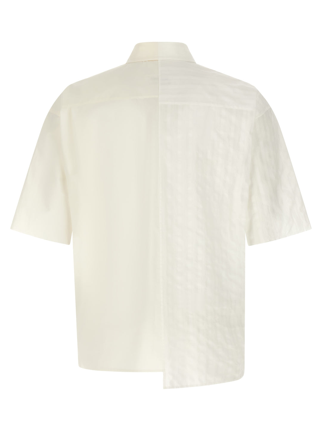 Mm6 Maison Margiela Bi-Material Shirt Shirt and Blouse - White | b1d632c168f865ab5c391ecab430217b2da129d9