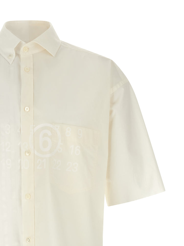 Mm6 Maison Margiela Bi-Material Shirt Shirt and Blouse - White | c45529a9ae6cc0c59615d28c46ac0d6bb4cfda0e
