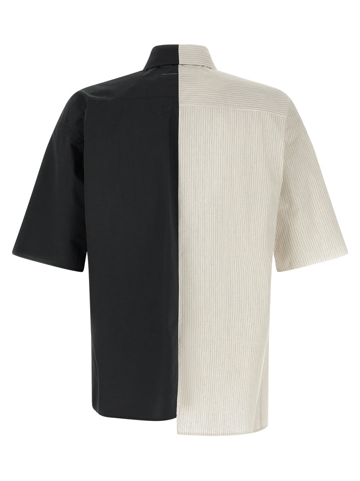 Mm6 Maison Margiela Patchwork Shirt Shirt and Blouse - Black | 07ff20d48001247021a110f2b424496257a7d3e4