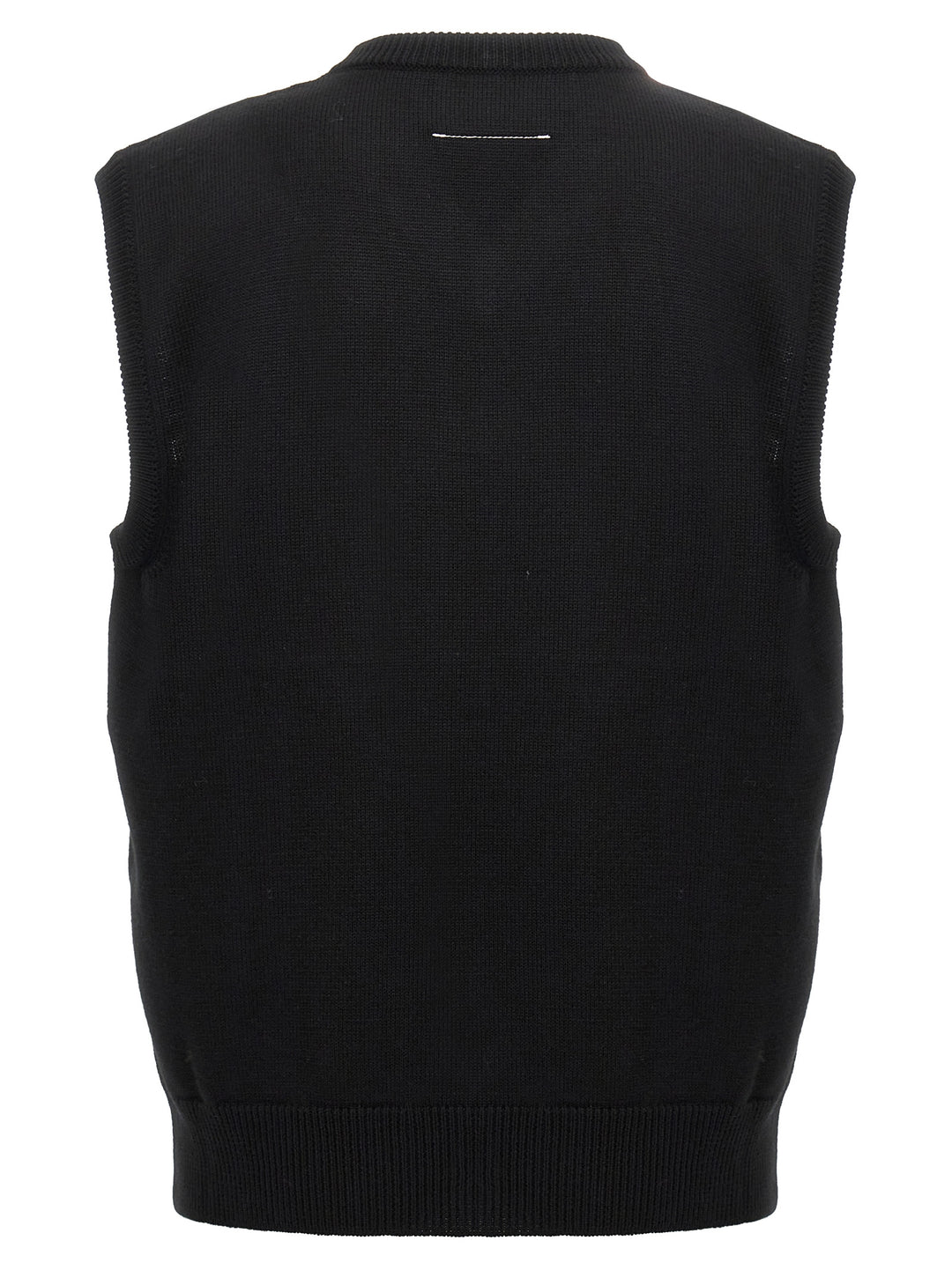 Jacquard Logo Vest Gilet Black