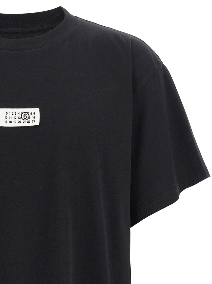 Mm6 Maison Margiela Numeric Signature Mm6 T-shirt - Black | 84af7f61d00f34feb647222d5fa7cb960188b718