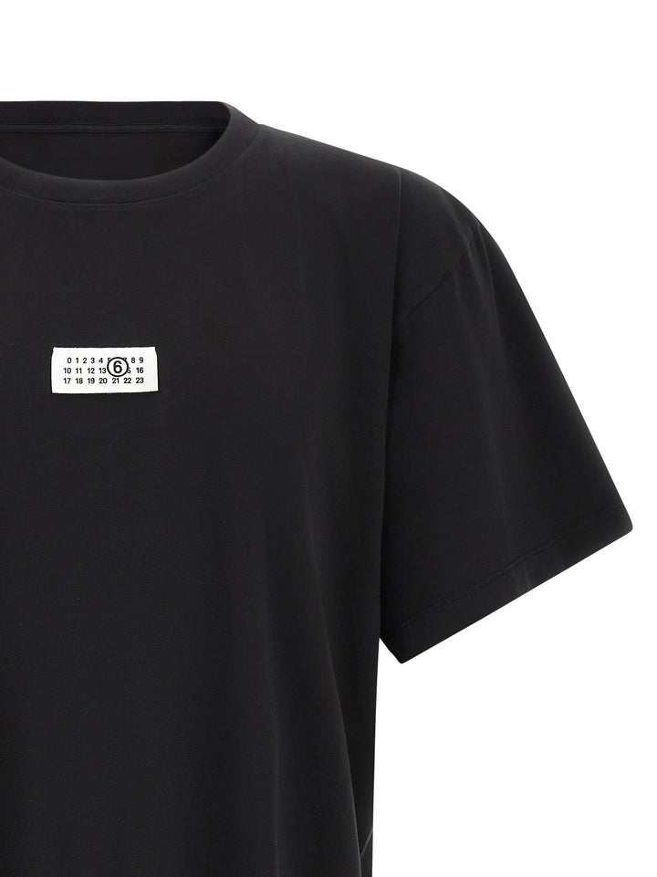 Mm6 Maison Margiela Logo Patch T-shirt - Black | 38668892357152d9d0faf8caa0d531bfcd81be2c