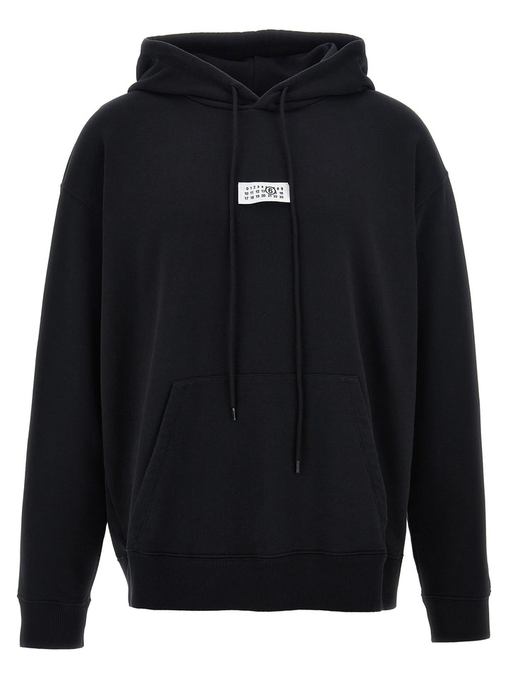 Logo Label Hoodie Sweatshirt Black