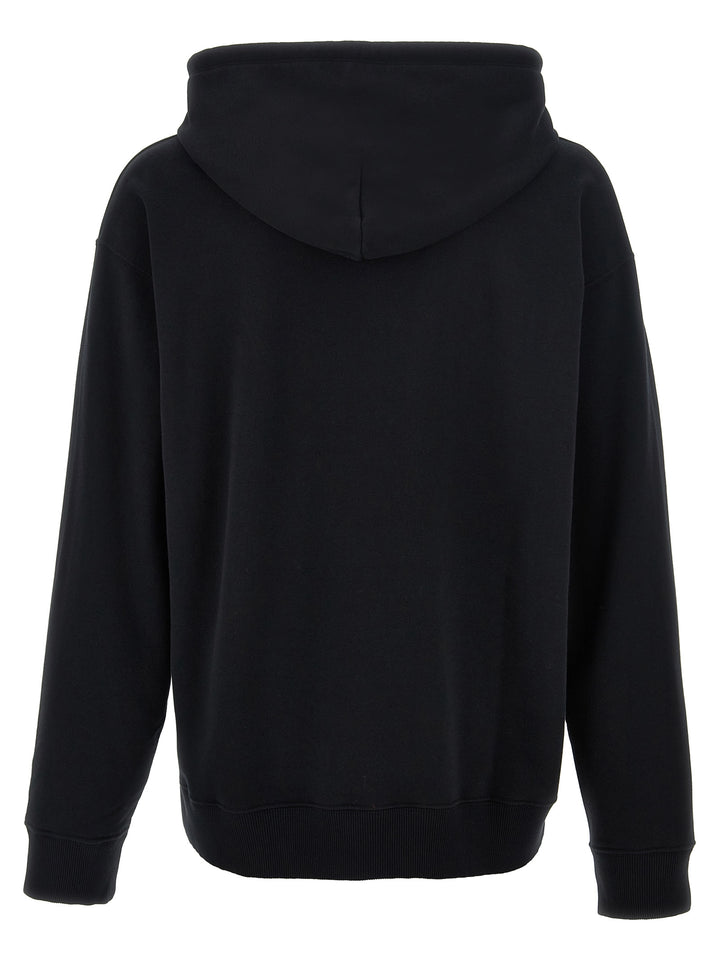 Logo Label Hoodie Sweatshirt Black