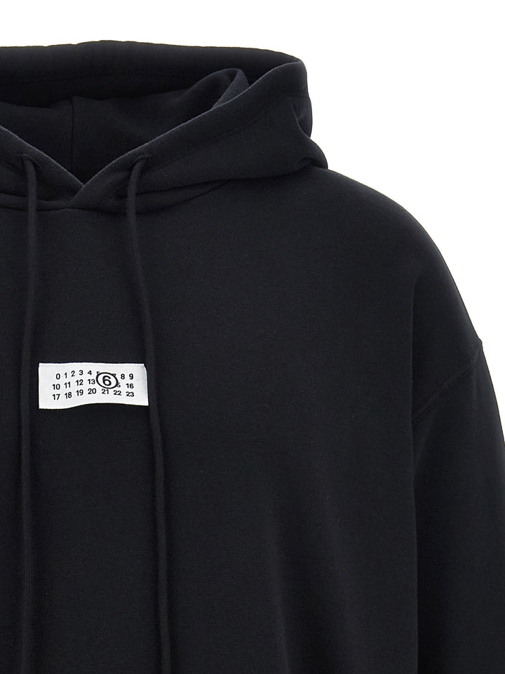 Logo Label Hoodie Sweatshirt Black