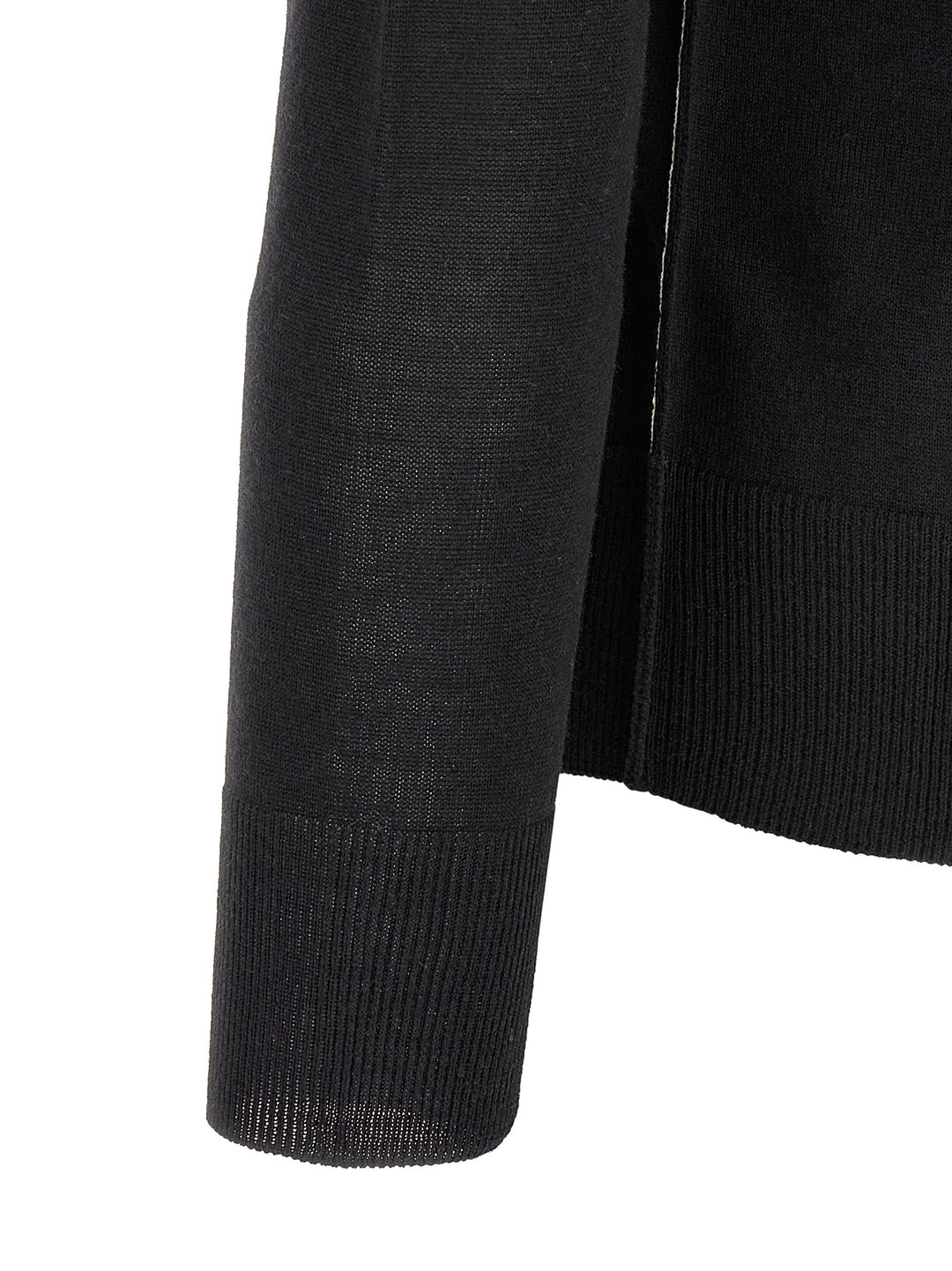 Mm6 Maison Margiela Turtleneck Sweater With Contrast Stitching Sweaters and Cardigans - Black | e02757a7e7d852dd098ca896ed4b2e42be374d25