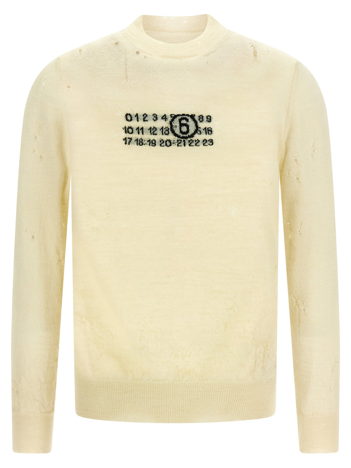 Mm6 Maison Margiela Numeric Signature Mm6 Sweaters and Cardigans - Beige | 0492e0d091dcd7cd566f033a3b93e9b013348374