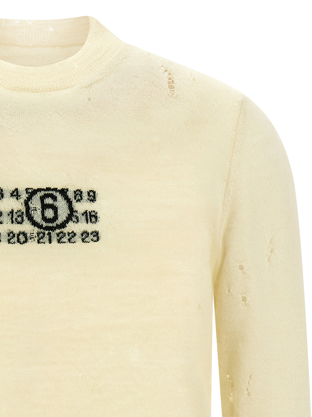 Mm6 Maison Margiela Numeric Signature Mm6 Sweaters and Cardigans - Beige | 3792f9482f0aa8c274ed77c8ea665f10f2b54311