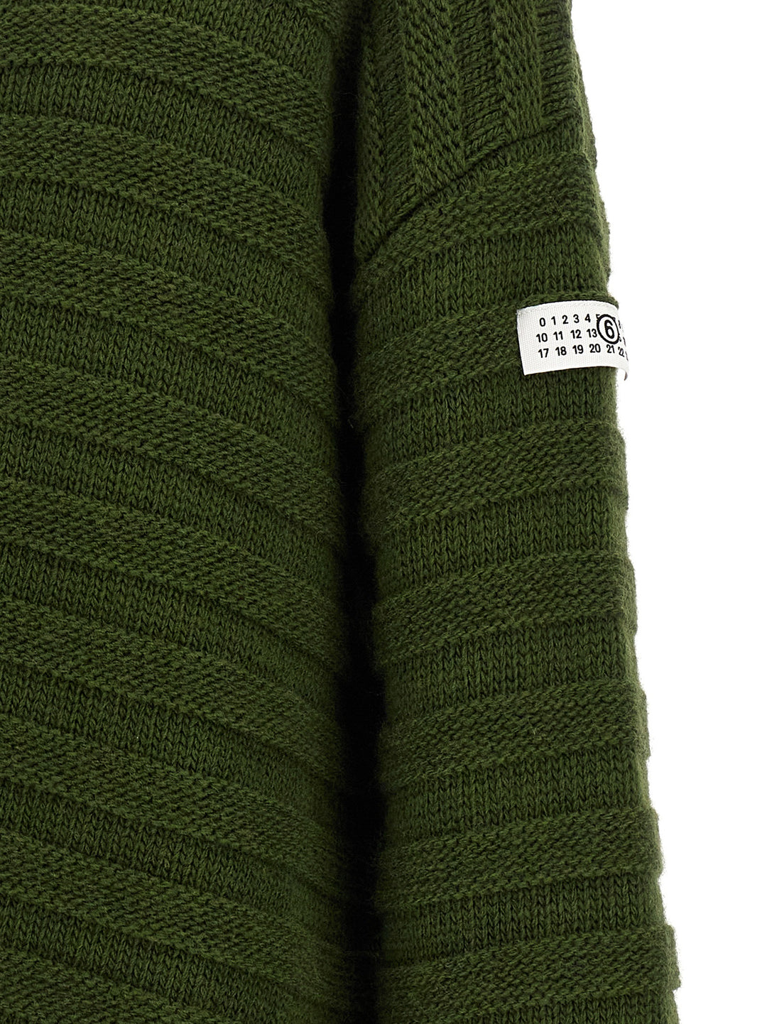 Destroyed Ribbed Cardigan Sweater, Cardigans Green