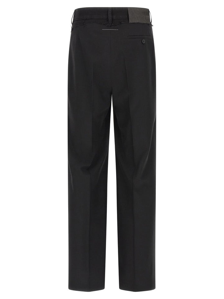 Mm6 Maison Margiela Denim Insert Pants - Black | 465ddf1ac0d856513e1b9943c0c506ec7140032e