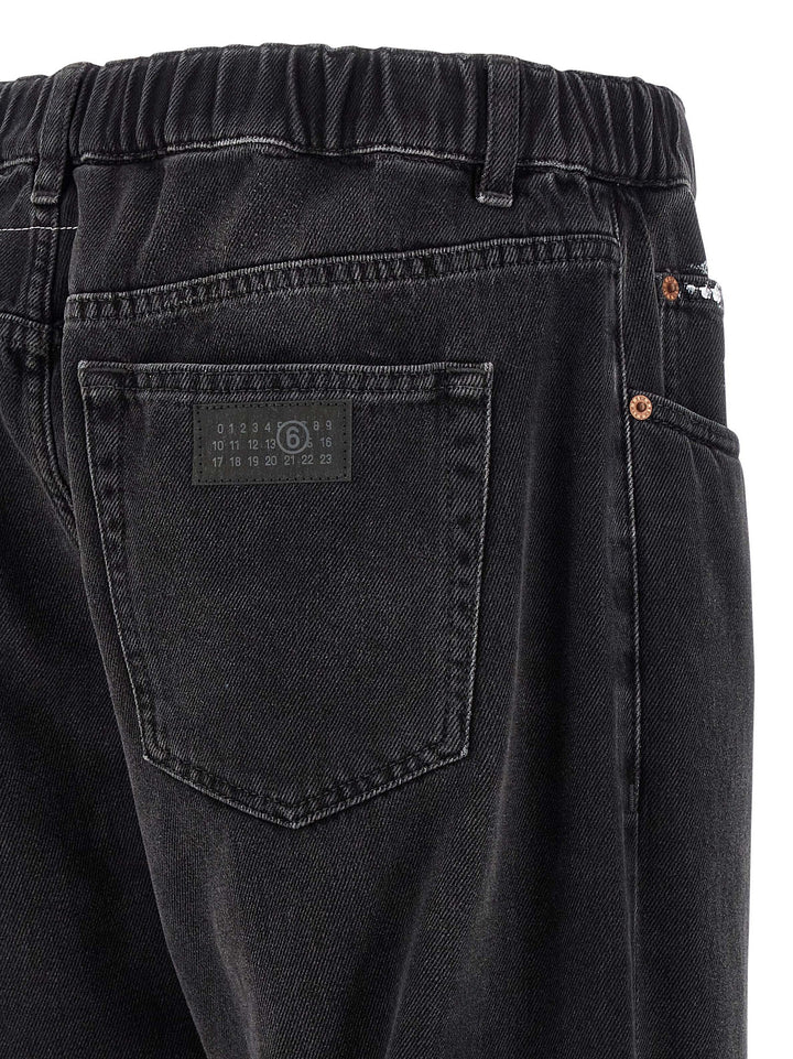 Mm6 Maison Margiela Paint Jeans - Black | dfd35fb996323d896171275d6dff75e9a81dc20a