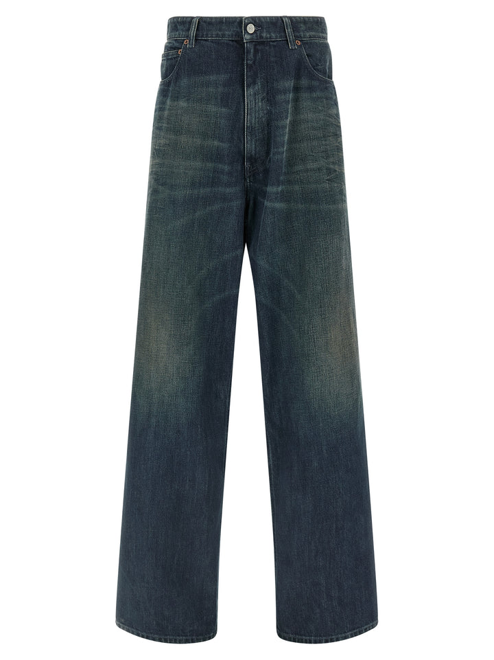 Mm6 Maison Margiela Numeric Signature Mm6 Jeans - Blue | 2ee1f590043b2e3fdbd170f4b21ba3e822a8c823