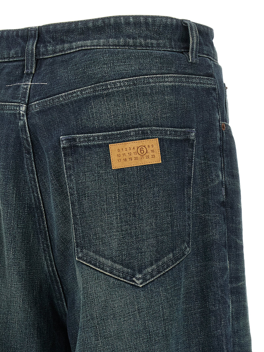 Mm6 Maison Margiela Numeric Signature Mm6 Jeans - Blue | 147c674a8c5b876c8127338246ce73b92f1ca83e