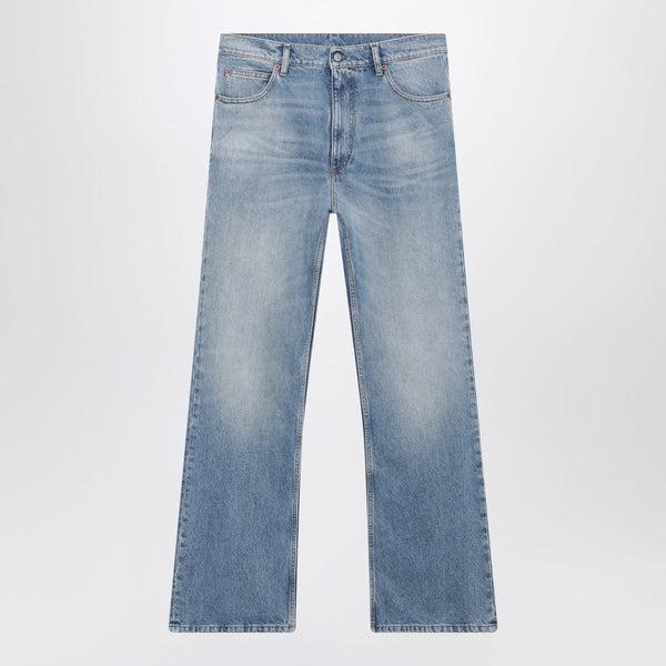 Bootcut Jeans In Light Washed Denim, Blue